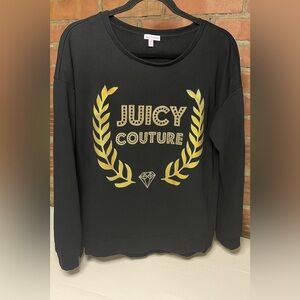 Juicy Couture Black Gold Logo Sweatshirt size XL